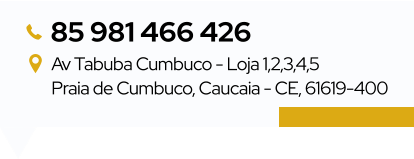 85 981 466 426 Av Tabuba Cumbuco - Loja 1,2,3,4,5  Praia de Cumbuco, Caucaia - CE, 61619-400